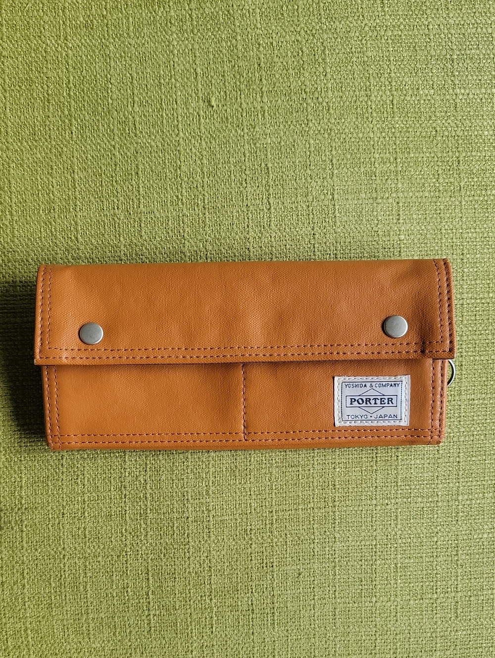 YOSHIDA & COMPANY Tokyo Japan Tan Leather Long Wallet